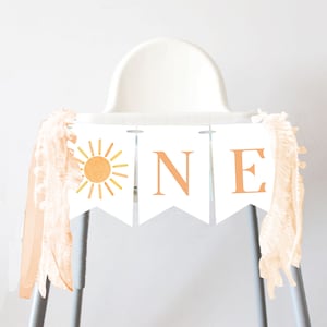 First Trip Around The Sun High Chair Banner 1st Trip Highchair Birthday Banner First Birthday Party Bunting Decor Decorations PRINTABLE S06