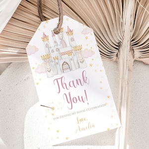 Prinses bedankkaartjes Prinses bedankkaartjes Prinses Verjaardagsfeestje Cadeaukaartjes Prinses Thema Bedanklabels Decor BEWERKBAAR Direct digitaal