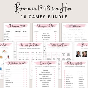 75th Birthday Games for Women 75th Birthday Party Games for - Etsy