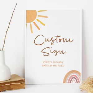 Panneau personnalisé Premier voyage autour du soleil 1er voyage autour du soleil Panneaux de fête Décorations de premier anniversaire Un an autour du soleil Décoration solaire MODIFIABLE S06