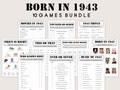 82nd Birthday Games Bundle Born in 1943 Game 82nd Birthday Party Activities Men Women Him Her 1943 Trivia Quiz Instant Digital PRINTABLE product logo