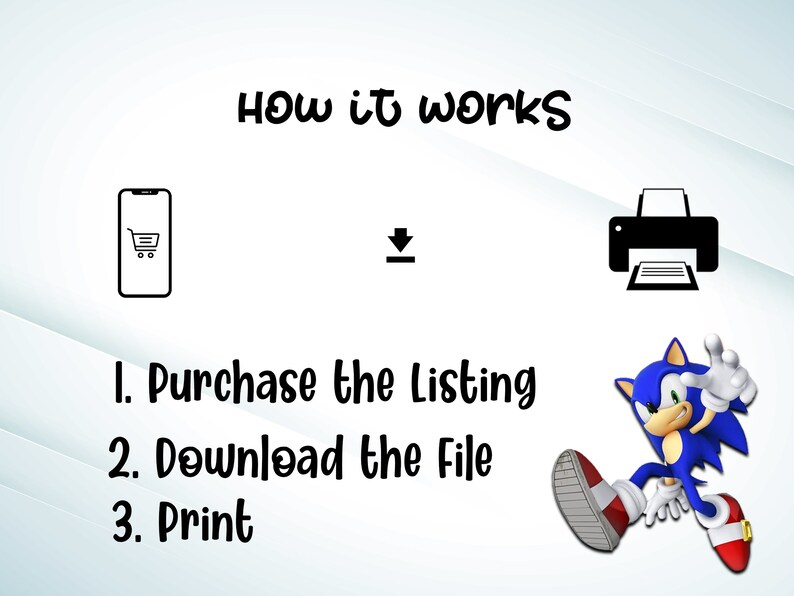 Sonic Potty Chart Printable Sonic the Hedgehog Potty Training Etsy