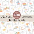 Toy Bin Labels Playroom Label Trofast Toy Storage Box Organization Kids Picture Daycare Visual Stickers Classroom Pre-k Homeschool EDITABLE product logo