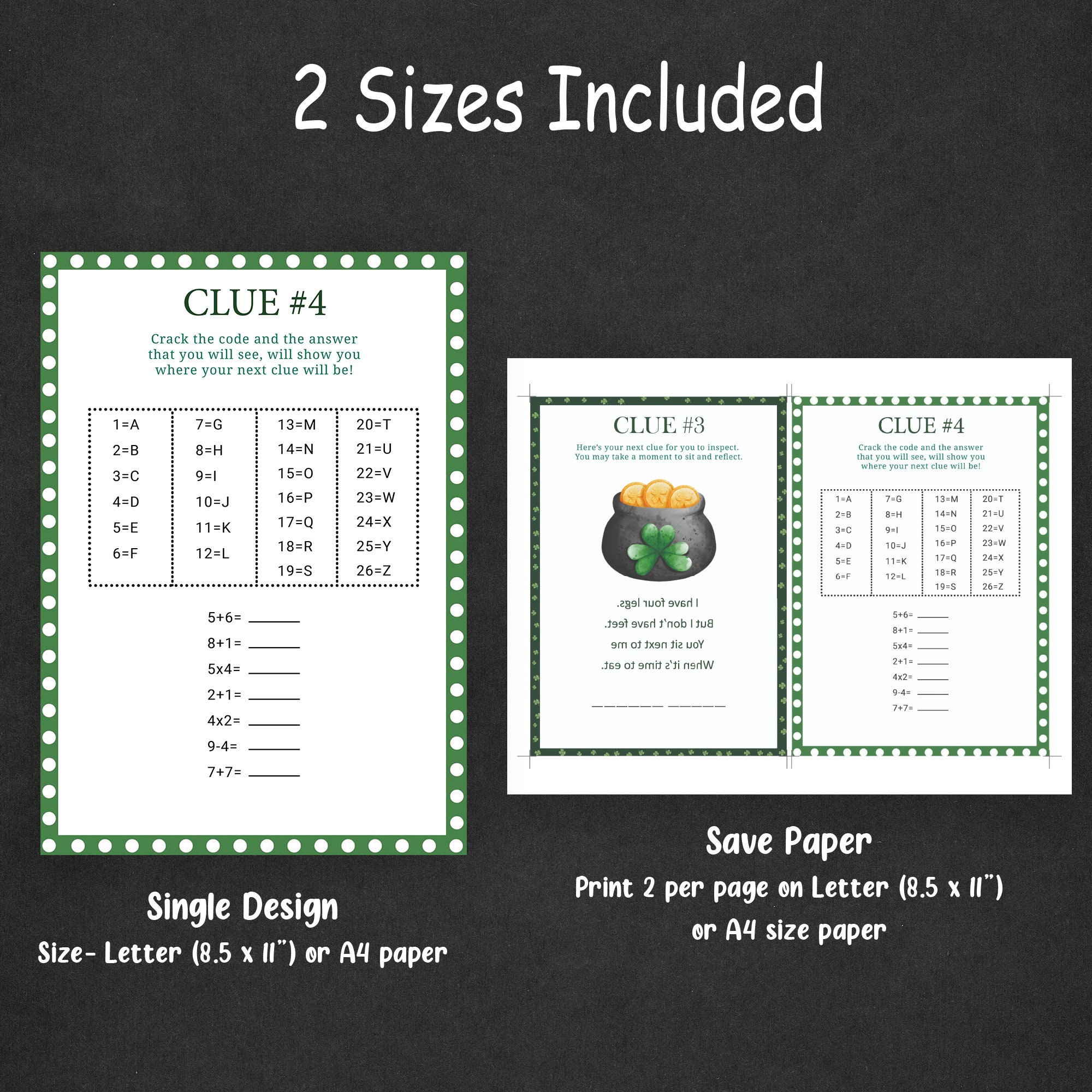 St Patricks Day Scavenger Hunt for Older Kids Leprechaun Treasure Hunt ...