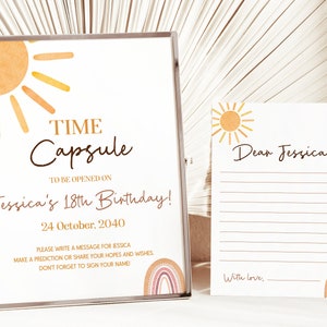 Carte capsule temporelle Premier voyage autour du soleil 1er voyage autour du soleil Capsule temporelle signe carte du premier voyage autour du soleil Jeu de fête pour le premier anniversaire un an 1er MODIFIABLE S06