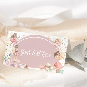 Fairy First Food Tent My Fairy First Tent Card Fairy 1st Birthday Food Label Enchanted Forest Party Food Decoration Digital EDITABLE F01