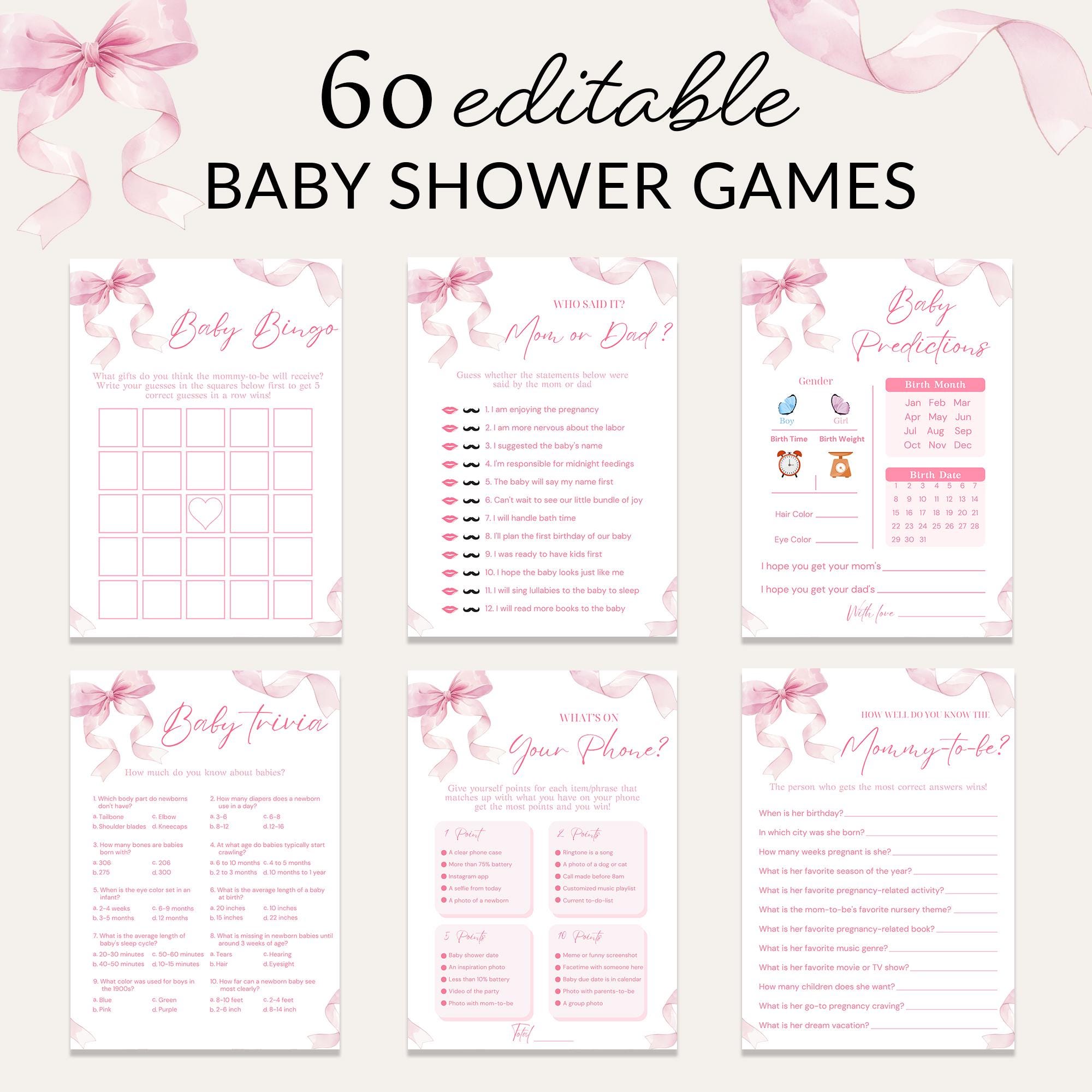 Unique Festone Per Baby Shower - Ghirlanda In Cartoncino Rosa Baby, Lunghezza 1,6 Metri, Decorazione Per Feste - 4