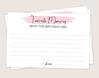 Favorite Memory Game of Her Adult Birthday Party Games Best Memory of Birthday Girl Women She Favourite Pink PRINTABLE Digital