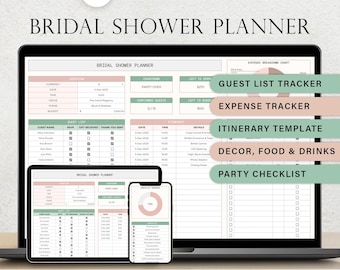 Kalkylblad för brudtärneplanering Planeringsmall för brudtärna Checklista för brudtärnor Budgetspårare Resplan Google Sheet