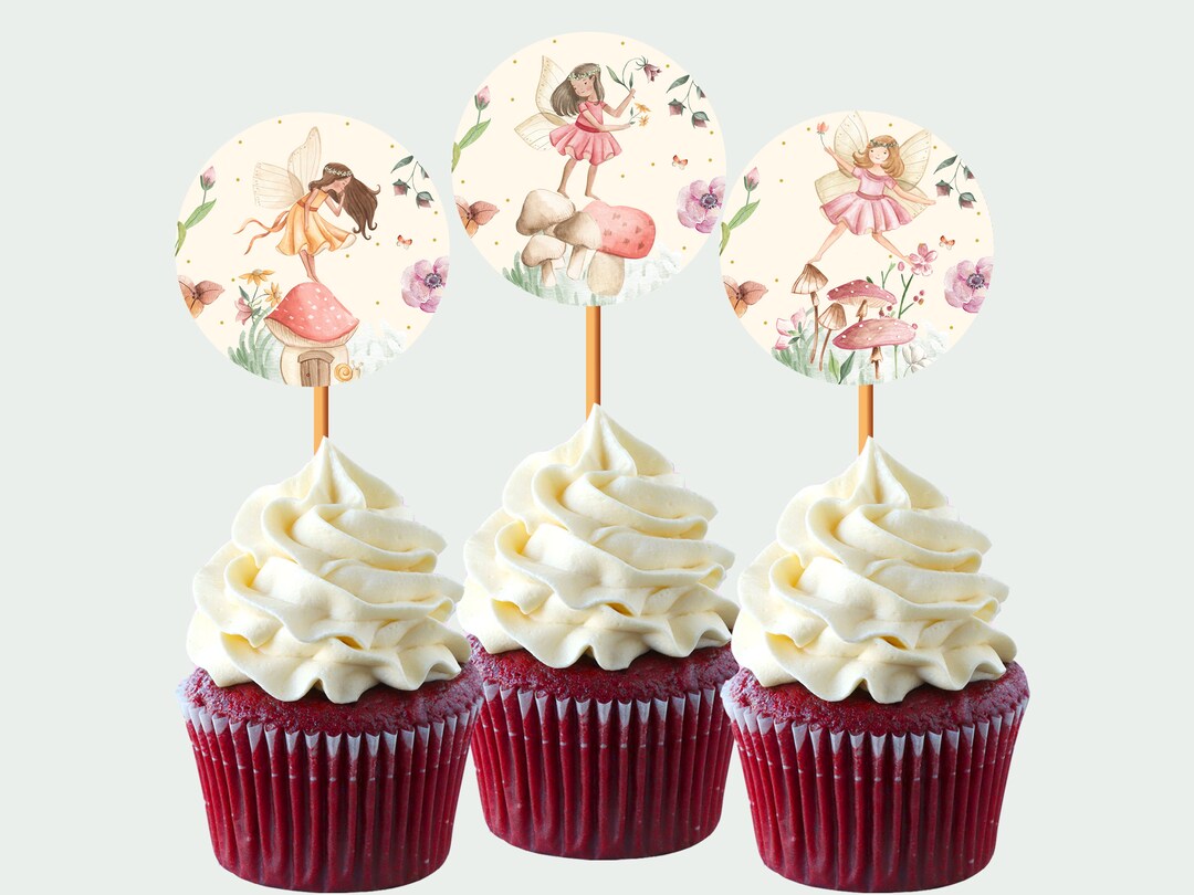 Fairy Cupcake Topper Fairy First Cupcake Topper Enchanted Etsy