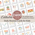 Daily Routine Cards Visual Schedule Toddler Routine Chart for Kids Chore Chart Daily Rhythm PEC Card EDITABLE product logo