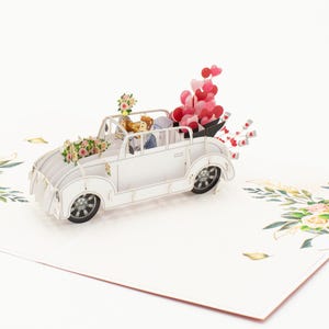 Just Married Pop Up card, Wedding Card, Honeymoon Card, Pop up cards, 3D cards, Pop Up Card Australia