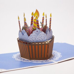 Cupcake Birthday 3D Pop up Cards, Happy Birthday Card, Birthday Gift, 3D cards, Pop up Cards Australia, Origami Cards
