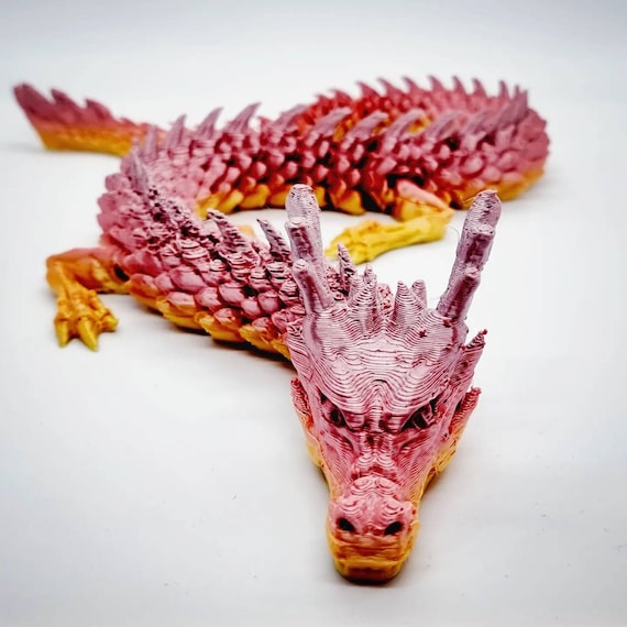 3D Printed Dragon Flexi Dragon Sensory Toy ASMR Fidget | Etsy