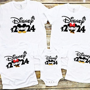 Matching Disney Family T Shirts 2023 Disney Tops Disneyland Paris Florida Mickey Minnie Personalisation Availble Disney 2024 Disney World