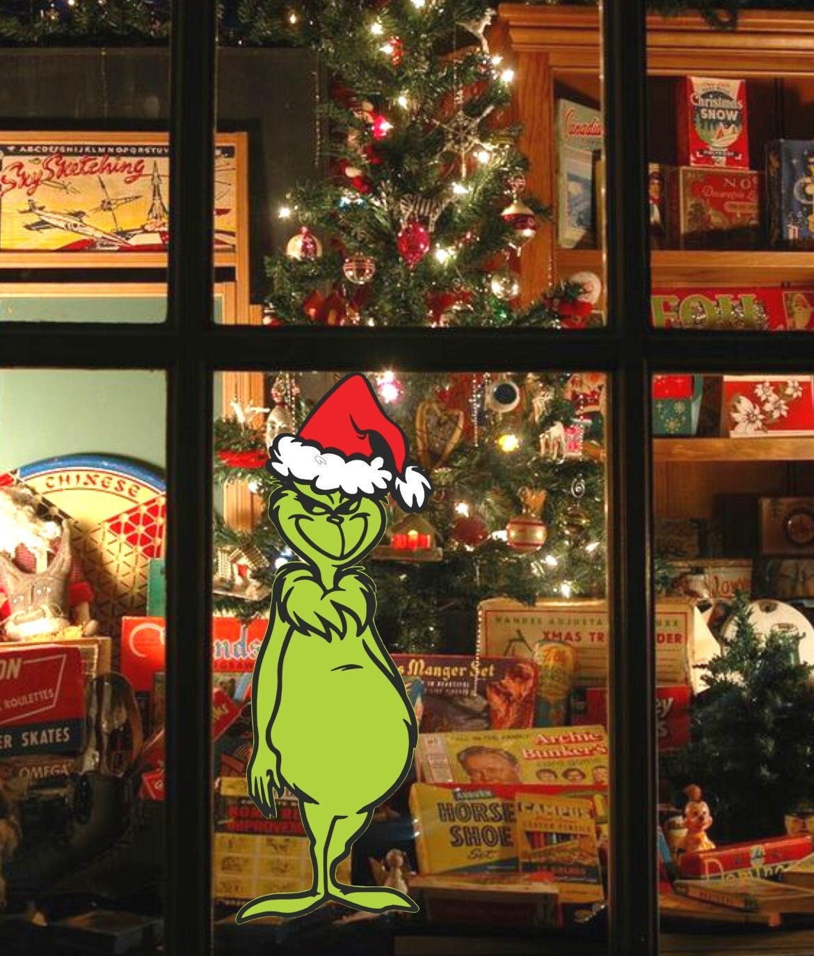 Grinch Window Clings Christmas Window Clings 8SheetGrinch