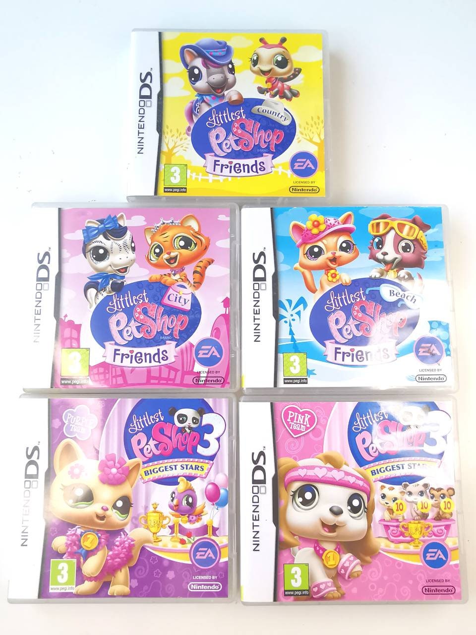 Littlest Pet Shop Lot- Nintendo DS Game bundle