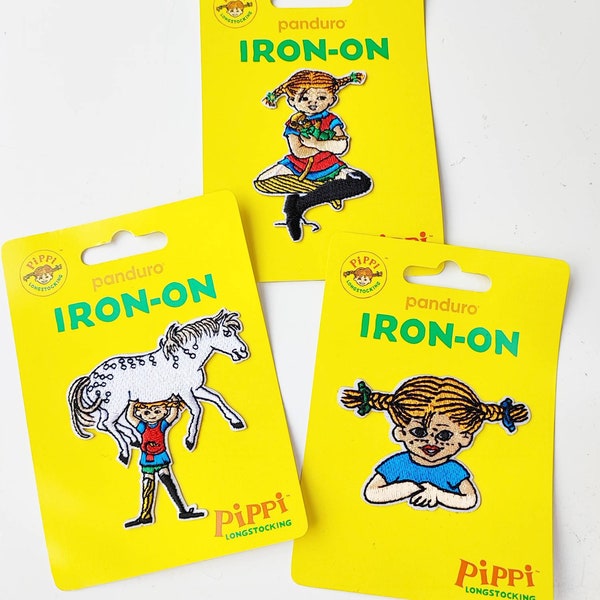 Fabric Iron on Patch Pippi Longstocking Astrid Lindgren