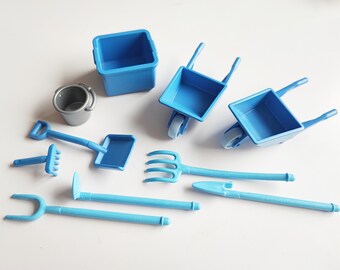 Playmobil garden set w wheelbarrow accessories parts