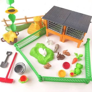 Playmobil Rabbit Hutch W Rabbits and Accessories Animal Bunny Farm Etsy UK