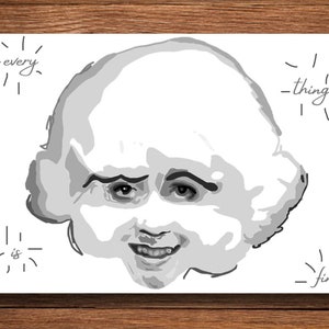 Eraserhead Lady in the Radiator &quot;Everything is fine&quot; card • 5x7 card & matching A7 envelope • Instant digital download • Print at home