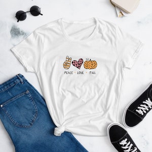 Women&#39;s Peace Love Fall short sleeve t-shirt