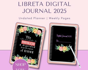 Libreta o Cuaderno Negro Digital Journal paginas Negras