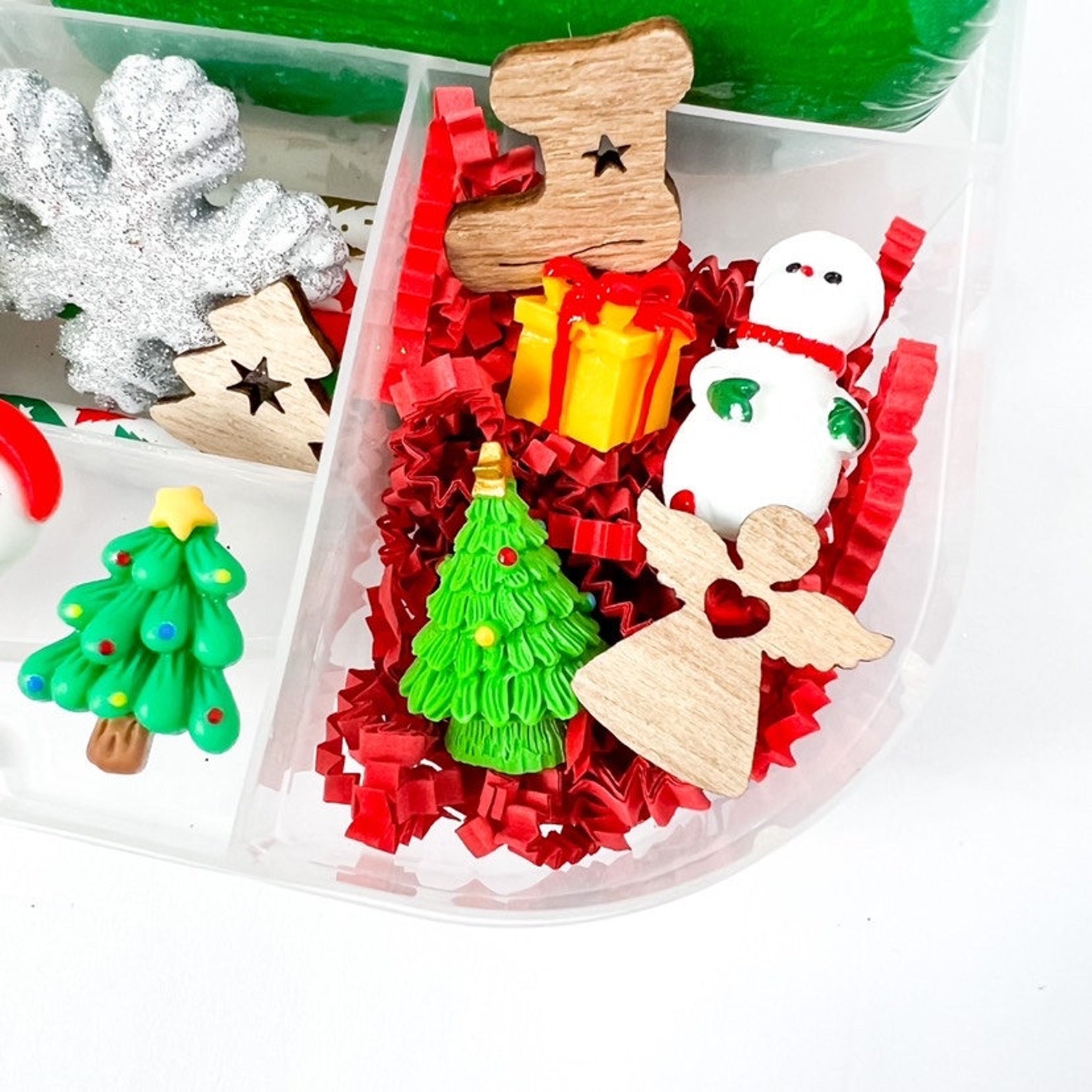 Christmas Play Dough Kit Build a Snowman Sensory Kit Holiday Etsy