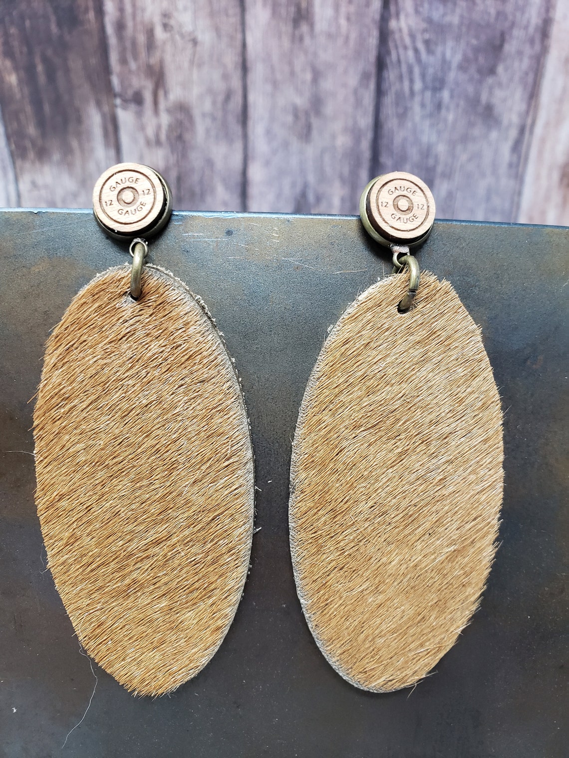 Hair on Hide Dangle Earrings Etsy