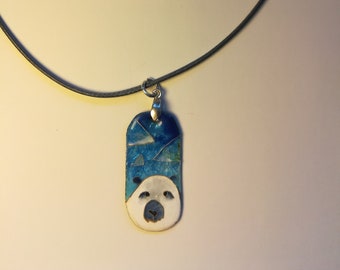 Enamelled cloisonné pendant