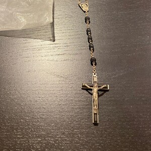 Vintage Ebony Rosary, Italy image 1