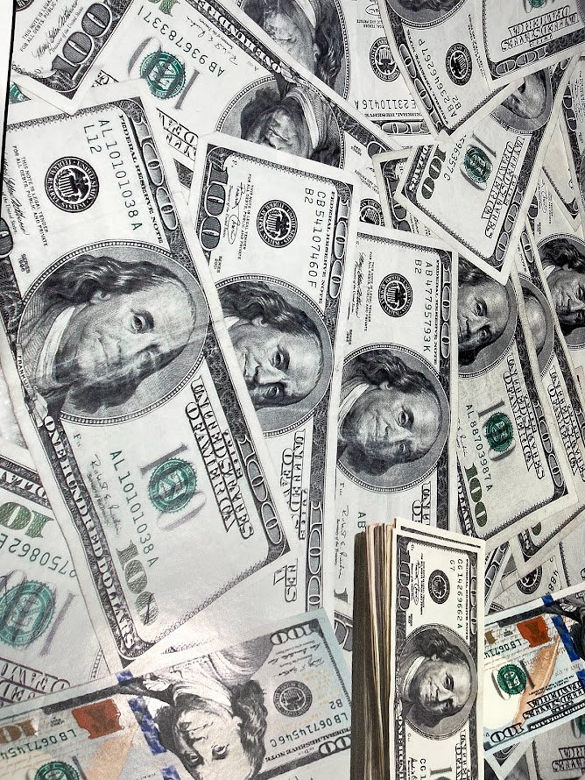 Money Wrapping Paper Hundred Dollar Bill Wrapping Paper Funny Etsy