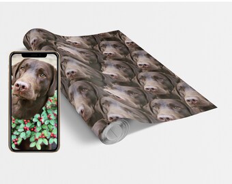 weimaraner wrapping paper
