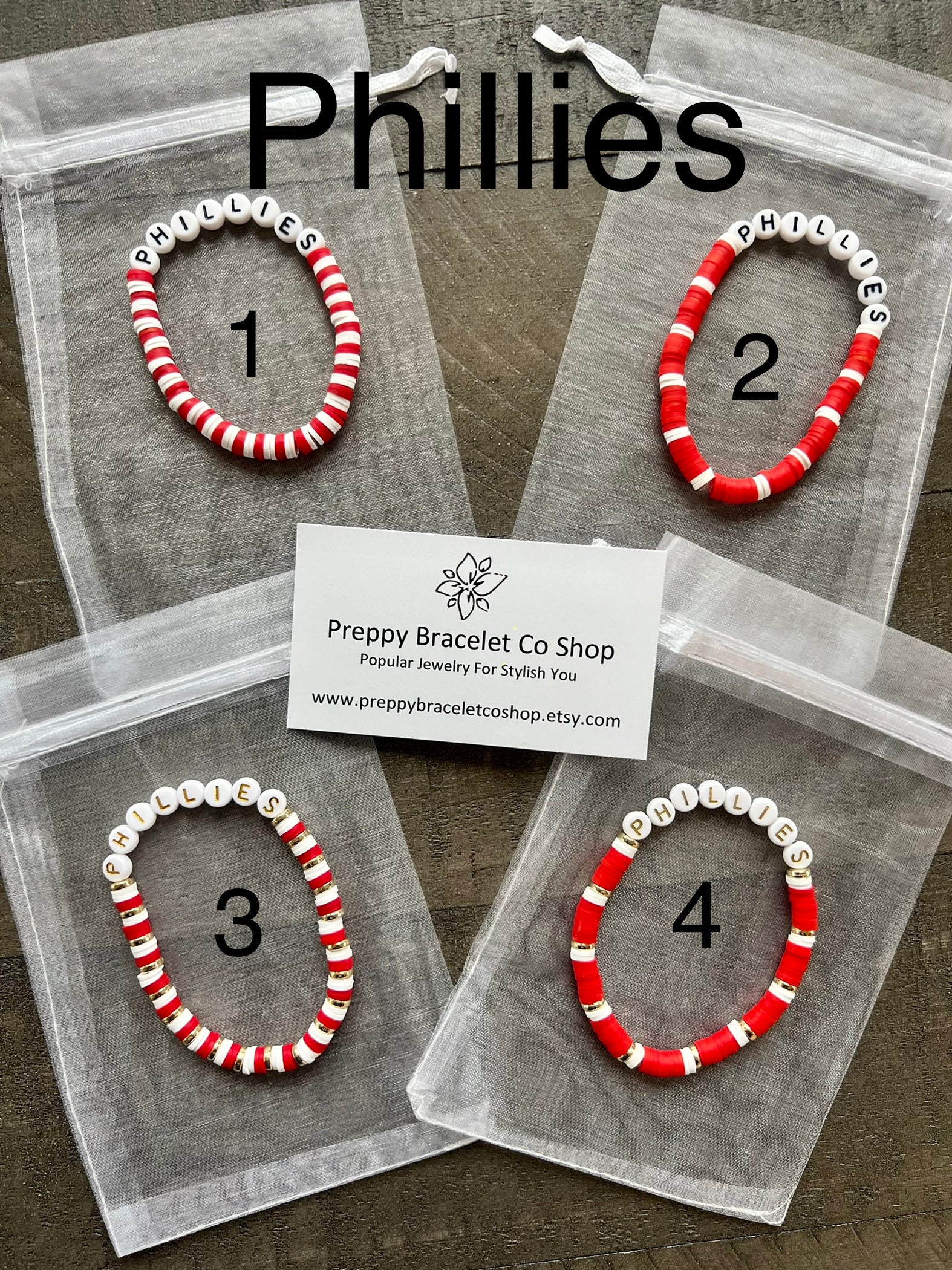 Philadelphia Phillies Bracelet Etsy