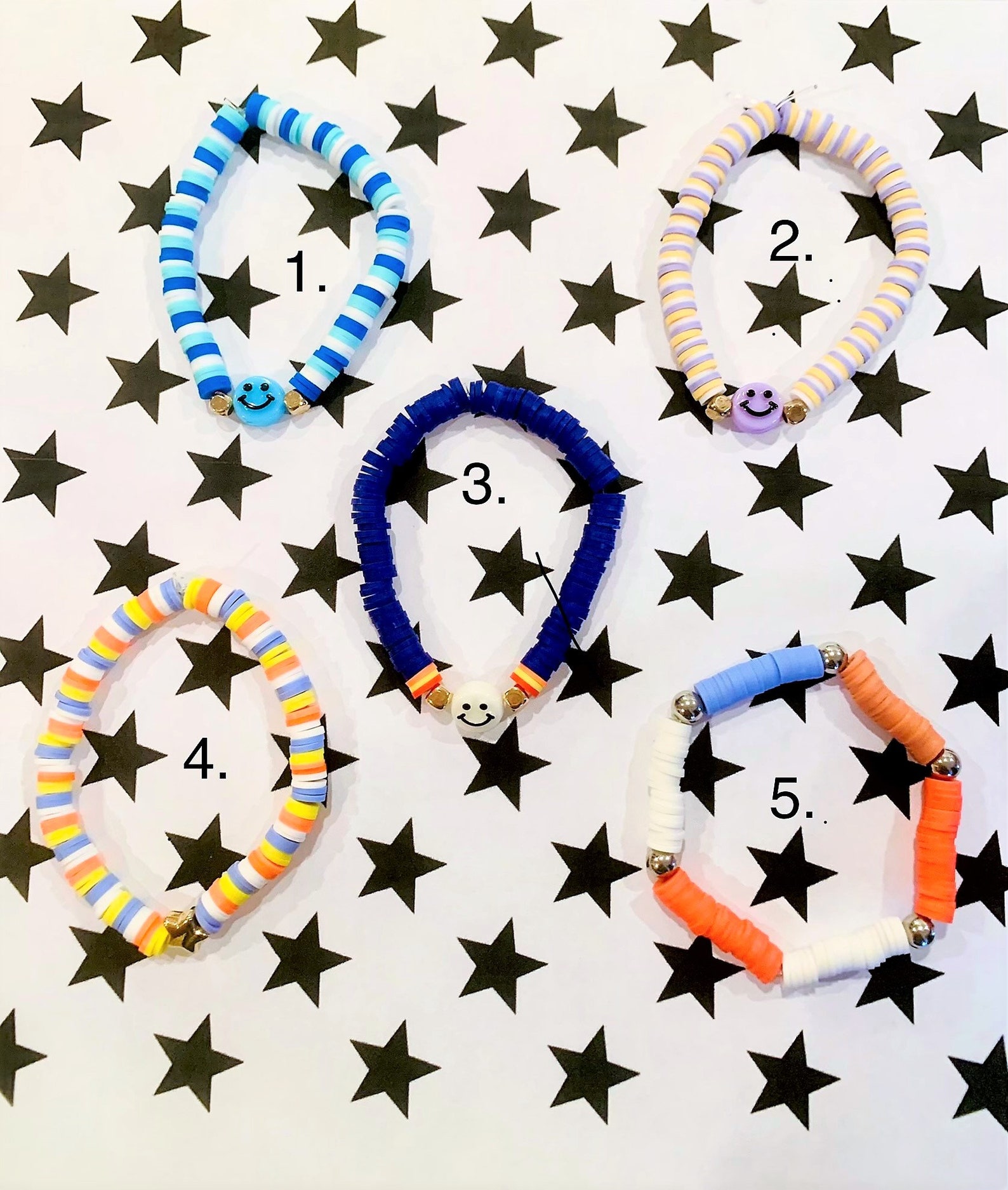 Polymer clay braceletBeach braceletStacking trendy Etsy