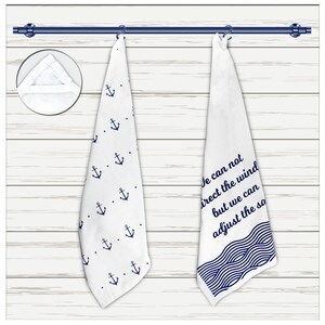 Flour Sack Towels for Kitchen Decorative Beach House Dish Towel Set of 2 zdjęcie 10