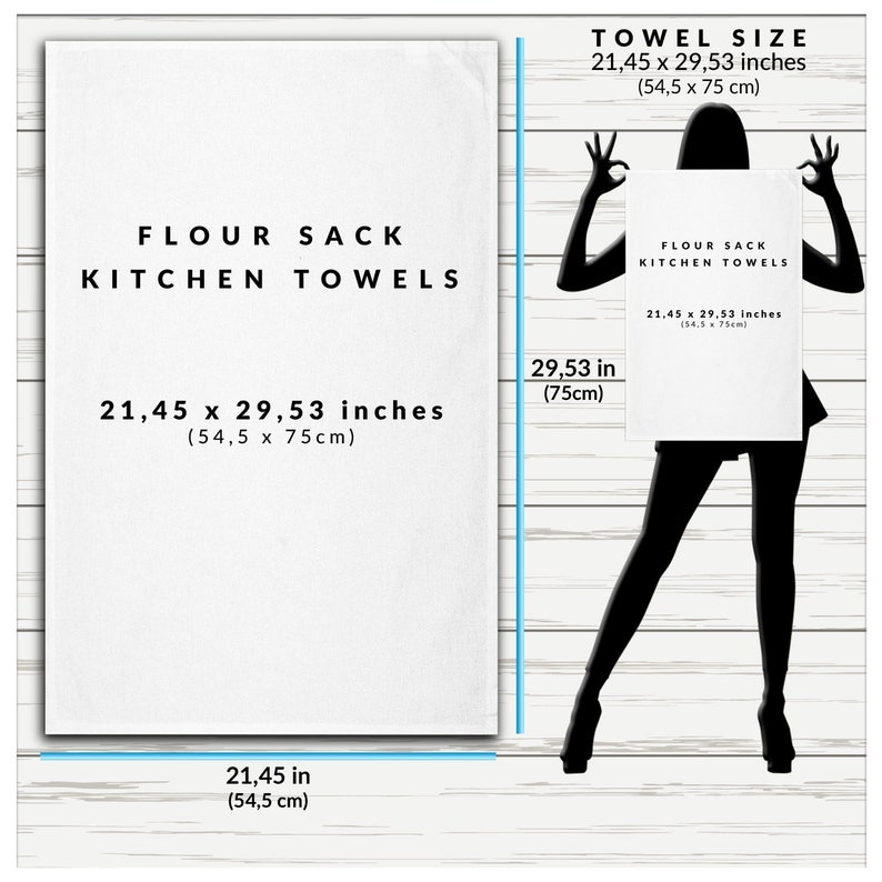 Flour Sack Towels for Kitchen Decorative Beach House Dish Towel Set of 2 zdjęcie 8