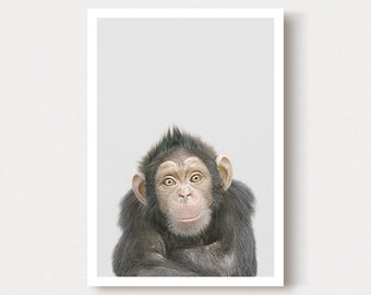 COME TO MAMA ~ CHIMPANZEE DUO 24x36 NATURE POSTER Super Cute NEW/ROLLED!