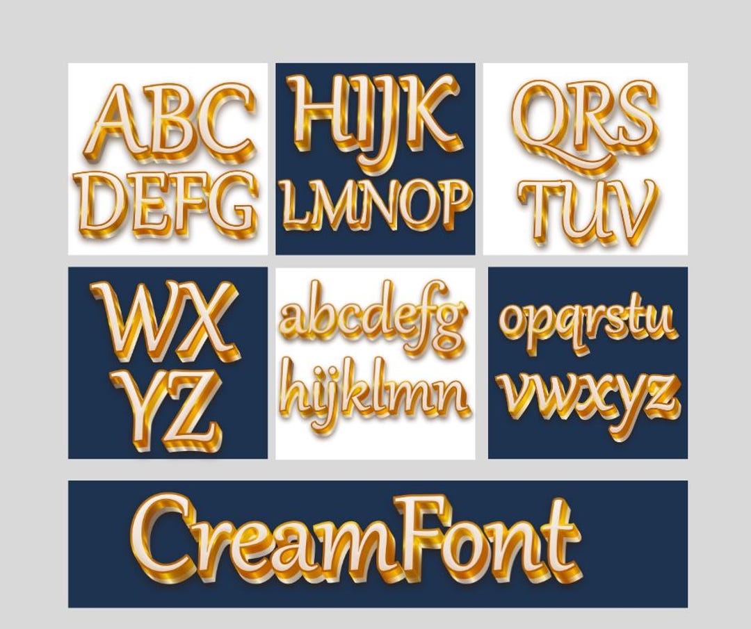 Cream Color Lettering Cream Font PNG Letter, Eps, and Ai Files| Downloadable Cream Font (EPS ...