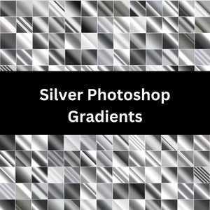 Silver Photoshop Gradients, Shimmering brilliance gradient, metallic affect, silver gradient hex, gradient color scheme