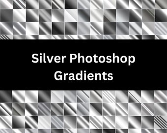 Silver Photoshop Gradients, Shimmering brilliance gradient, metallic affect, silver gradient hex, gradient color scheme