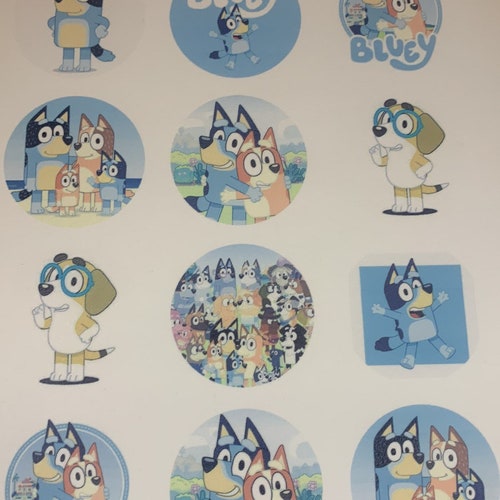 Bluey Cupcake Toppers Etsy UK