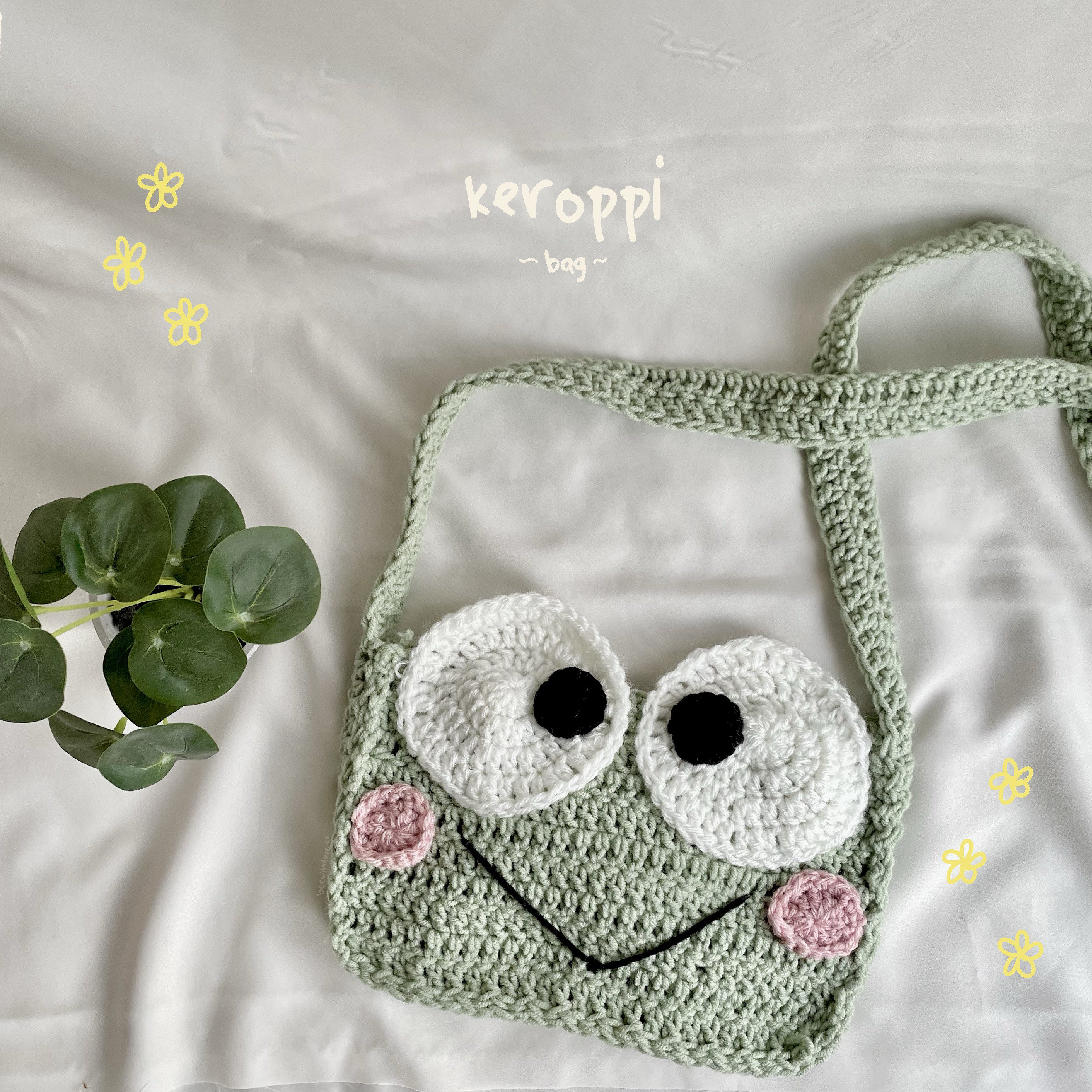 Keroppi Crochet Shoulder Crossbody Bag - Etsy