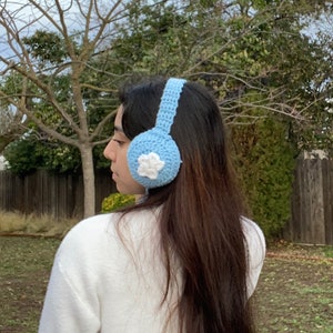 Crochet heart ear muffs image 4