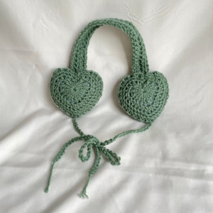 Crochet Heart Ear Muffs Etsy