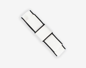 Long hair barrette, Hair clips for women,  Hair accessories, flat ponytail holder, white bow