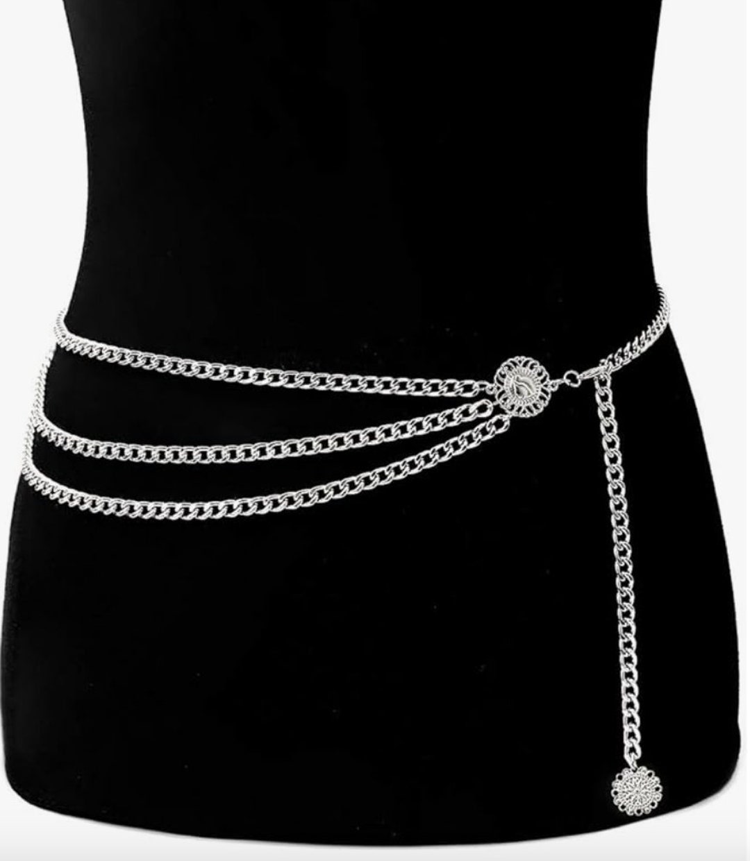 ladies dress waist chain belt