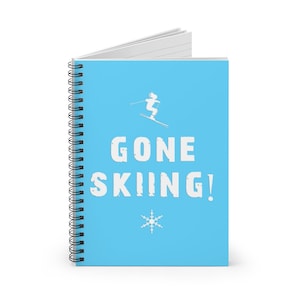 Gone Skiing Spiralblock, Spiralblock, Skiing Journal, Blanko Buch, Back to School Notizbuch, College Skiing Geschenke, Back to School Geschenke