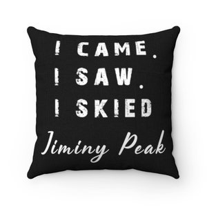 Jiminy Peak Ski Resort Pillow, Ski Home Decor, Skiing Memories, Ski Lodge Decor, Ski Cabin, Skier Christmas Gifts, Massachusetts Skiing