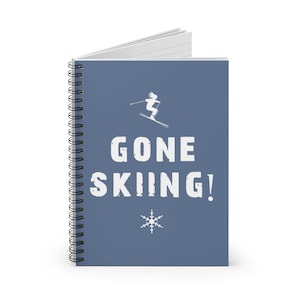 Gone Skiing Spiralblock, Spiralblock, Skiing Journal, Blanko Buch, Back to School Notizbuch, College Geschenke, Skiing Geschenke, Back to School Geschenke